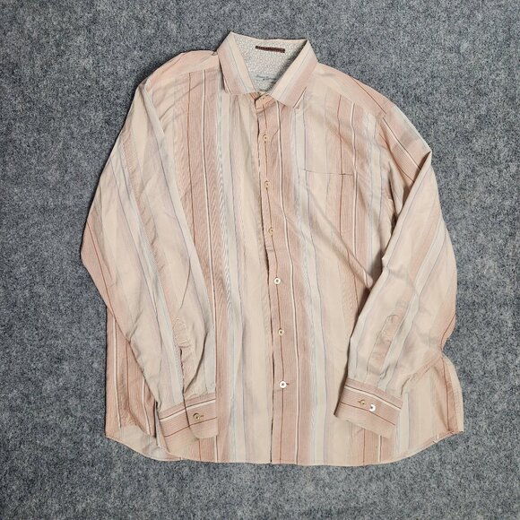 Tommy Bahama Other - Tommy Bahama Silk Hawaiian Shirt Men XL Multicolor Long Sleeve Button Down Lined